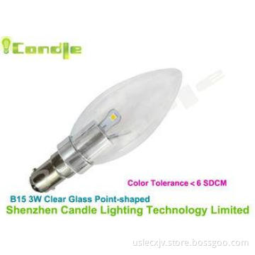 Energy Saving SMD 5630 Dimmable Led Candle Bulbs 3w AC 110V